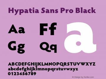 HypatiaSansPro-Black Version 1.009;PS 1.000;hotconv 1.0.50;makeotf.lib2.0.16970图片样张