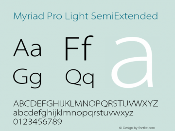MyriadPro-LightSemiExt Version 2.115;PS 2.000;hotconv 1.0.81;makeotf.lib2.5.63406图片样张