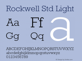 RockwellStd-Light Version 2.086;PS 005.000;hotconv 1.0.67;makeotf.lib2.5.33168图片样张