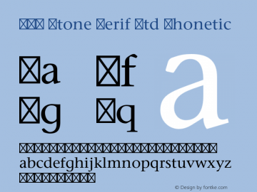 StoneSerifStd-Phonetic Version 2.102;PS 005.000;hotconv 1.0.68;makeotf.lib2.5.34792图片样张