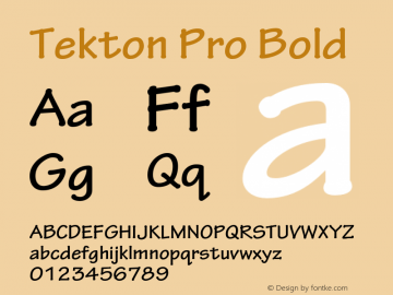 TektonPro-Bold Version 2.073;PS 2.000;hotconv 1.0.70;makeotf.lib2.5.5900图片样张