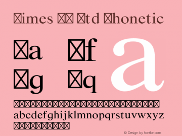 TimesLTStd-Phonetic Version 2.126;PS 005.000;hotconv 1.0.68;makeotf.lib2.5.34792图片样张