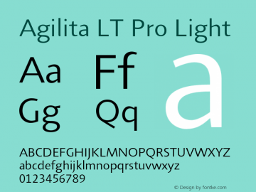 AgilitaLTPro-Light Version 1.01图片样张