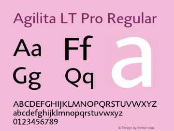 AgilitaLTPro-Regular Version 1.01图片样张