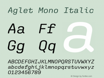 Aglet Mono Italic V�e�r�s�i�o�n� �1�.�0�0�1�;�h�o�t�c�o�n�v� �1�.�0�.�1�1�6�;�m�a�k�e�o�t�f�e�x�e� �2�.�5�.�6�5�6�0�1图片样张