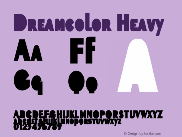Dreamcolor Heavy Version 1.00 Font Sample