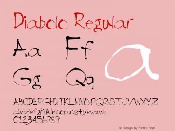 Diabolo Regular Brendel            :21.08.1995 Font Sample