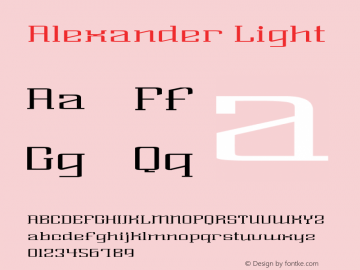 Alexander Light Version 1.00图片样张