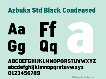 Azbuka Std Black Condensed Version 1.000图片样张