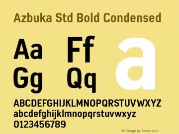 Azbuka Std Bold Condensed Version 1.000图片样张