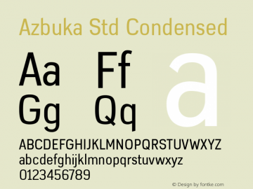 Azbuka Std Condensed Version 1.000图片样张