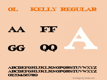 Ol' Kelly Regular 3/21/99 Font Sample