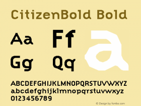 CitizenBold Bold Altsys Fontographer 3.5  2/22/93 Font Sample