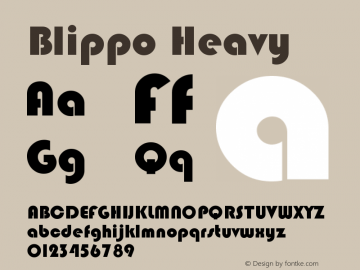 Blippo Heavy Version 001.000 Font Sample