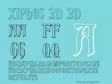 Xiphos 3D 3D 001.000 Font Sample