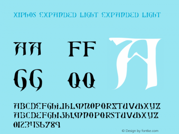 Xiphos Expanded Light Expanded Light 001.000 Font Sample