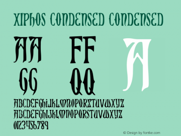 Xiphos Condensed Condensed 001.000 Font Sample