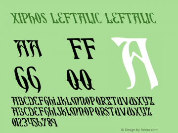 Xiphos Leftalic Leftalic 001.000 Font Sample