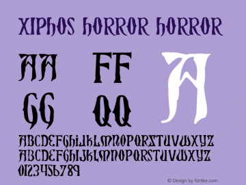 Xiphos Horror Horror 001.000 Font Sample