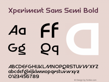 XperimentSans-SemiBold Version 1.000图片样张