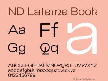 ND Laterne Book Version 1.000;Glyphs 3.1.2 (3151)图片样张