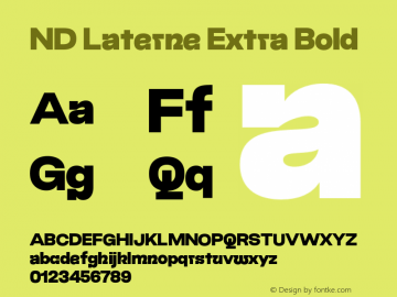 ND Laterne Extra Bold Version 1.000;Glyphs 3.1.2 (3151)图片样张
