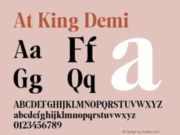 At King Demi Version 1.000;Glyphs 3.1.2 (3151)图片样张