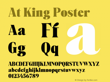 At King Poster Version 1.000;Glyphs 3.1.2 (3151)图片样张
