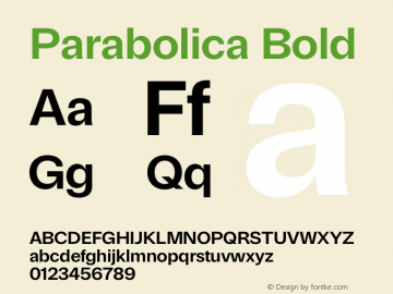Parabolica Bold Version 1.000 | FøM Fix图片样张