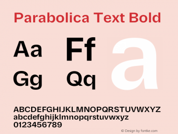 Parabolica Text Bold Version 1.000 | FøM Fix图片样张