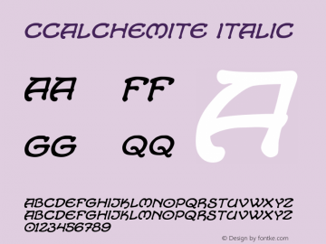CCAlchemite Italic Version 2.000;Glyphs 3.1.1 (3146)图片样张