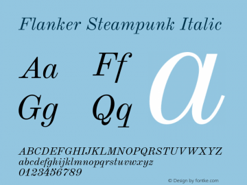 FlankerSteampunk-Italic 1.210图片样张