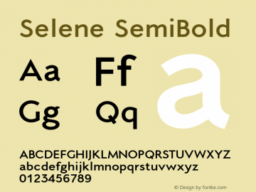Selene SemiBold Version 1.650 | FøM Fix图片样张