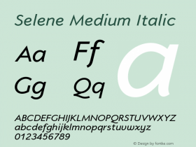 Selene-MediumItalic 1.650图片样张