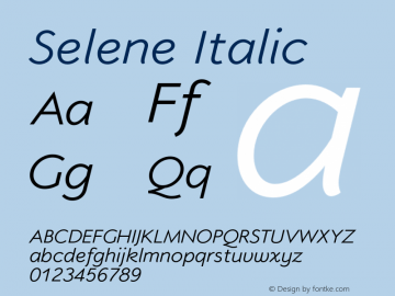 Selene-Italic 1.650图片样张