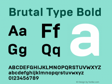 Brutal Type Bold Version 1.002 | FøM Fix图片样张