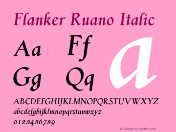FlankerRuano-Italic 1.100图片样张