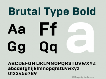 Brutal Type Bold Version 1.001图片样张