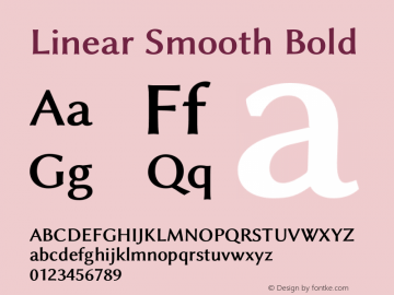Linear Smooth Bold Version 1.061 | FøM Fix图片样张