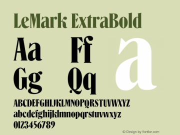 LeMark ExtraBold Version 1.000图片样张