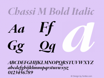 Chassi M Bold Italic Version 1.003 | web-ttf图片样张