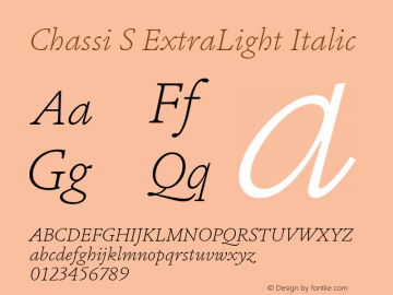 Chassi S ExtraLight Italic Version 1.003 | web-ttf图片样张