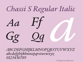 Chassi S Regular Italic Version 1.003 | web-ttf图片样张