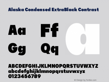 Alaska Condensed ExtraBlack Contrast Version 3.000 | web-ttf图片样张