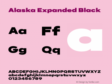 Alaska Expanded Black Version 3.000 | web-ttf图片样张