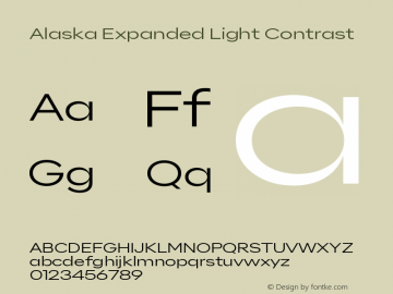 Alaska Expanded Light Contrast Version 3.000 | web-ttf图片样张