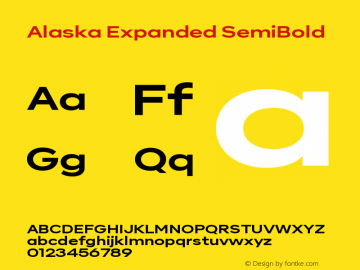 Alaska Expanded SemiBold Version 3.000 | web-ttf图片样张