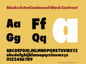 Alaska ExtraCondensed Black Contrast Version 3.000 | web-ttf图片样张