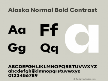 Alaska Normal Bold Contrast Version 3.000 | web-ttf图片样张