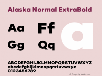 Alaska Normal ExtraBold Version 3.000 | web-ttf图片样张